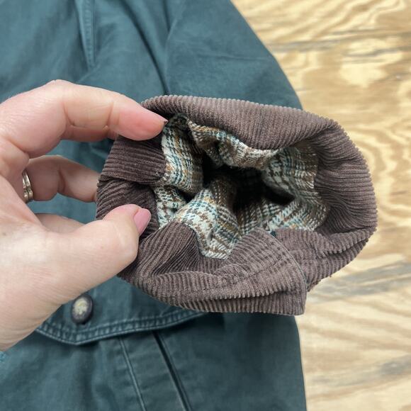 Vtg St. John's Bay Flannel Lined Corduroy Trim Chore Barn Jacket Green Size 3X - Picture 9 of 16